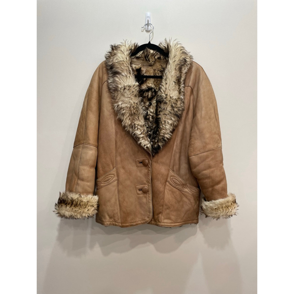 Unbranded Jackets & Blazers - Vintage Penny Lane Sheep Skin Leather Shearling Jacket M Fur lined Boho Retro